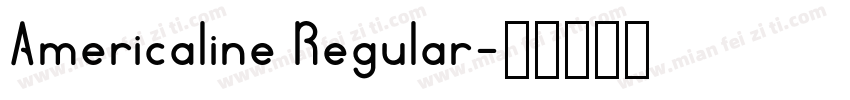 Americaline Regular字体转换